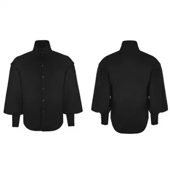 S-5XL ! 2020 Нов мъжки дрехи Стилист Готик Пънк, ретро висока яка Фенер Ръкав художествена риза придворная риза плюс размера на co