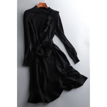 Vestido De Феста Women Plus Limited Size Украйна Zanzea 2021 Разчорлям Дантела Knitted Dress Women