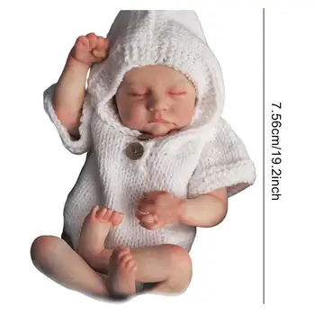 19 Инча Reborn Baby Моделиране На Новородено Силиконова Кукла С Реалистични Новородено Силиконова Кукла Бебе Момче Коледен Подарък