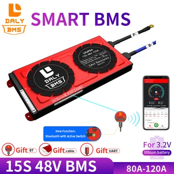 3.2 В Smart BMS 15 S 48 80A 100A 120A Bluetooth 485 към USB устройства НПМ UART софтуер togther 18650 32650 LiFePO4 Батерии BMS