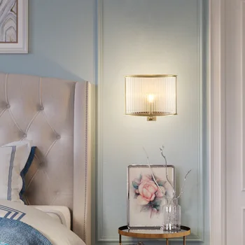 Мед, с монтиран на стената лампа, хол с трапезария и кабинет, спалня за таблата на леглото, с монтиран на стената лампа, кристал френски договор 55013
