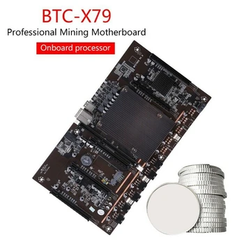 X79 H61 БТК Планинска дънна Платка с E5 2609 CPU+RECC 4G DDR3 Ram+SSD 120G+Суич Кабел Подкрепа 3060 3070 3080 GPU