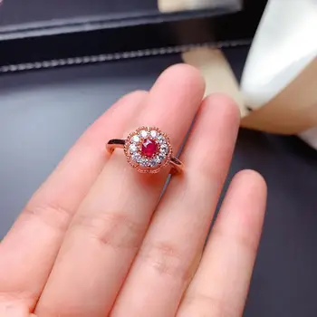 Shilovem сребро 925 проба Ruby висулки, пръстени, обеци розово открит подарък за изискани Бижута партия нова 3 мм завод mtz0303886agh