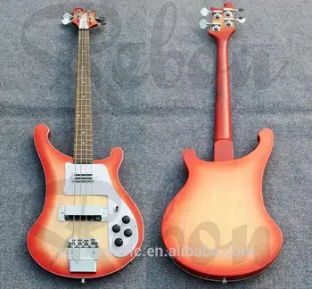Weifang Rebon 4 струнен електрически бас-китара ricken черешов цвят sunburst