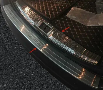 За Volkswagen Sharan 2012-2019 неръждаема стомана багажника на прага на защитна плоча защита от надраскване автомобилни аксесоари