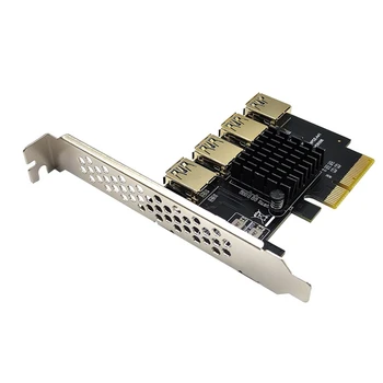 PCIE 4X до 4 Порта USB 3.0 PCI-E Странично 4X To16X Карта за разширяване с PCIE 1 до 4 Странично VER009S PLUS PCI Express Card Set