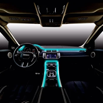 6m Sound Active RGB LED Car Interior Light Multicolor EL Neon Strip Light Bluetooth Phone APP Control Atmosphere Light 12V