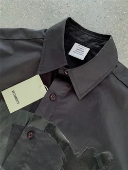 Пяна За Печат Анархия Vetements Ризи Мъже Жени 1:1 Най-Доброто Качество На Черен Vetements Oversize Блуза