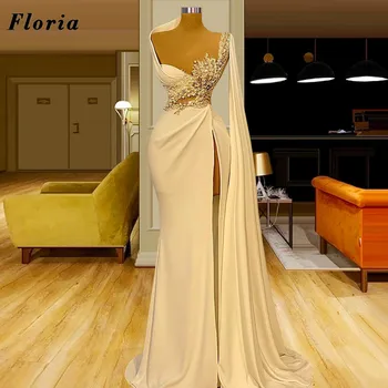 Floria Long Luxury Pearls Beaded Celebrity Party Dresses Dubai Couture Women Prom Dress Middle East Prom Dresses Vestidos De Феста