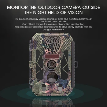 Ловна Камера 20MP 4K Инфрачервена Лов за Нощно Виждане Камера за Дивата Природа IP66 Водоустойчива Камера за Наблюдение на Дивата Природа На Открито