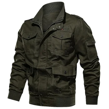 Air Force Bomber Jacket Палто 6XL Plus Size Air Force Male Motorcycle Coats Poilt Jacket Men Палто Spring Streetwear A619