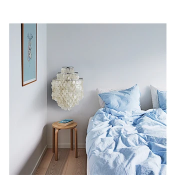 Скандинавска мивка бели стенни лампи спалня дизайн на таванско помещение хол преминаване проучване Средиземноморски декоративни стенни аплици, осветителни тела