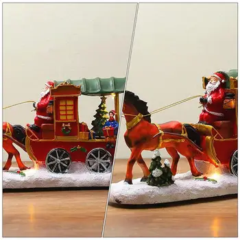 1Pc Коледа Carriage Desktop Ornament Коледа Carriage Decor Mini Коледа Carriage for Festival Decor