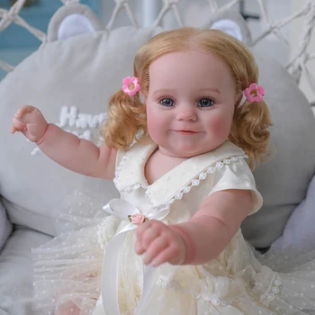 50 см Силиконови Кукли Reborn Baby Baby си maddie Вкоренени Косата Подробна Живопис Деца Коледен Подарък Играчка За Баня