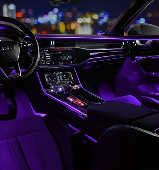 Led околния светлина За Audi A6L C8 2018 2019 Интериор Атмосфера Светлина врати светлина Пространство за краката на светлина оригинален управление на MMI
