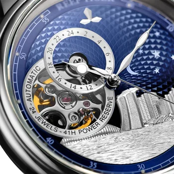 Риф Тигър/BG-RT Top Brand Luxury Fashion Watches Tourbillon Watch Мъжки Blue Mechanical Watch Clock Reloj RGA1739
