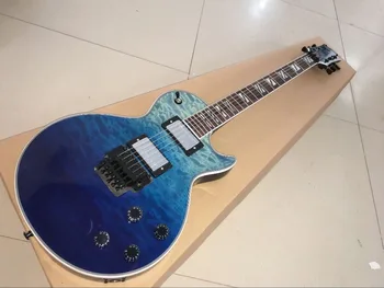 Електрическа китара син цвят, изработени по поръчка,ръчно изработени 6 stings jazz gitaar,китара fretboard rosewood guitarra