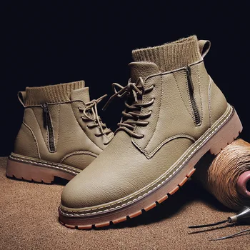 Зимни Мъжки Обувки И Улични Зимни Обувки За Мъже Дишаща Мъжки Обувки, Модерни Обувки, Мъжки Армейските Работни Обувки Обувки