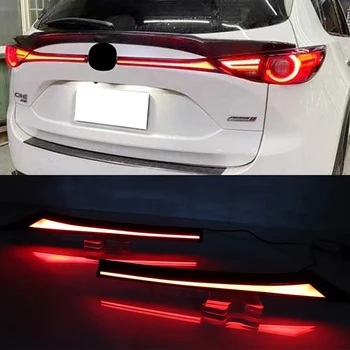 2 Бр. Led Рефлектор за Mazda CX-5 CX5 2017-2020 Авто Задна Светлина Задна Броня, Задни Противотуманный Фенер Стоп-Сигнал