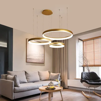 Полилей осветление за всекидневната блясък de plafond plafonnier Modern, LED Блясък Avize Подвесная Модерна Led Полилей