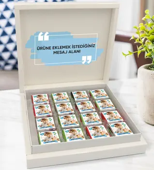 Персонални Специална Кутия Снимана Дизайн Деня на Раждането на Детето 48'lı Ако искате Шоколадов подарък Seti-11