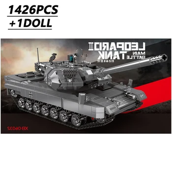 City 2A6 WW2 Main Battle Tank Model Building Block Technology Militarys Building Blocks Puzzle Game, Toy Хелоуин Gifts