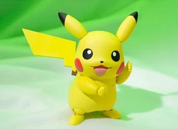 В наличност BANDAI Оригинално Аниме Pokemon SH.Figuarts Пикачу PVC Landschap Фигурки са подбрани Модел Speelgoed Voor Видове