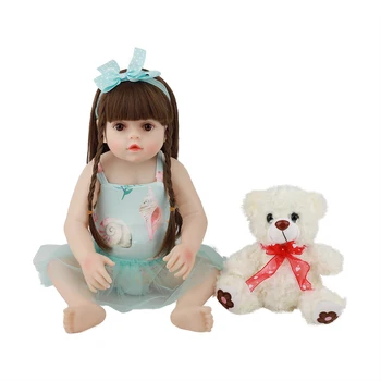 Reborn Dolls 48 Cm Silicone Soft Реалистичен Принцеса Момиче Baby Doll Ethnic Кукла На Детски Рожден Ден На Коледа Gifts