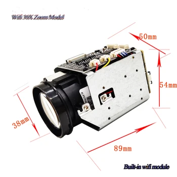 5MP H. 265 3G, 4G Сим-Карта 30X Оптично Увеличение Мини PTZ камера Модул Такса Pelco-D/P RS485 TF Слот за карти Аудио и Camhi/Camhipro