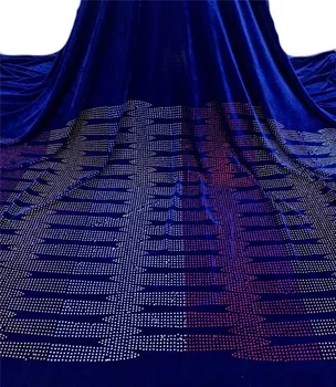 Модерен дизайн stons материал velevt плат приятен вид на френска чиста лейси плат JRB-591918 с камъни, за да вечерна рокля