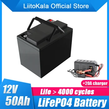 LiitoKala 12V 60Ah 50Ah LiFePO4 Батерии Литиево-Железен Фосфат 12.8 V LiFePO4 Акумулаторна Батерия за Детски Скутери Извънбордови Мотор