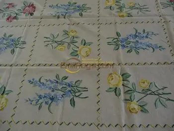 All - Floral Fine Needle Embroidered Carpet Собственоръчно French Auburn Pine Foot Вълнен Килим, Ръчно Изработени Класически Плетене