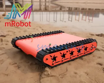 Метален амортисьор RC Робот Tank Шаси Комплект с Гъсеница Двигател за Постоянен Ток, проследяват превозно средство Мобилна Платформа за Arduino Uno направи си САМ