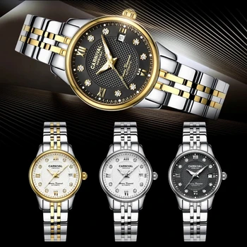 CARNIVAL Top Brand Fashion Gold Automatic Watch Women Luxury Waterproof Sapphire Calendar Механични Ръчни Часовници Relogio Feminino