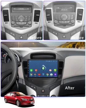 Android 10,0 9 инча Автомобилен радиоприемник подходящ за Chevrolet Cruze 2009-мултимедиен плейър GPS навигация, поддръжка на RDS SWC