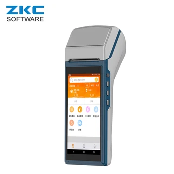 Машина терминал за плащане на Android докосване на екрана електронна мобилна системата терминал с 3G, WiFi, Bluetooth, принтер, NFC, блок почистване ZKC5501 баркод